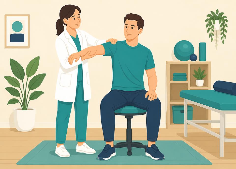Frozen Shoulder & Tennis Elbow physiotherapy at RV Physiotherapy, Chennai